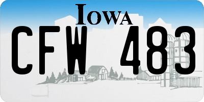 IA license plate CFW483
