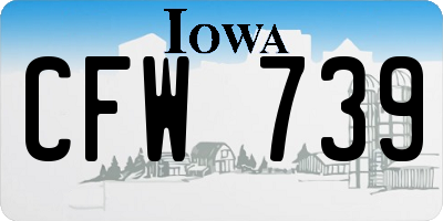 IA license plate CFW739