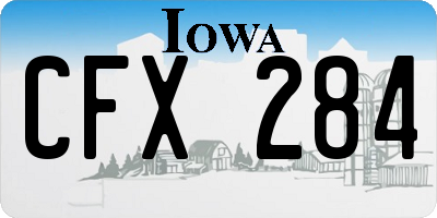 IA license plate CFX284