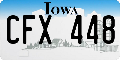 IA license plate CFX448