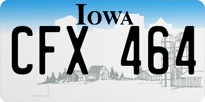IA license plate CFX464