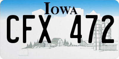 IA license plate CFX472
