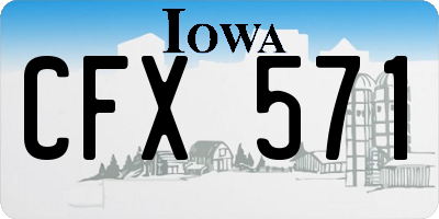 IA license plate CFX571