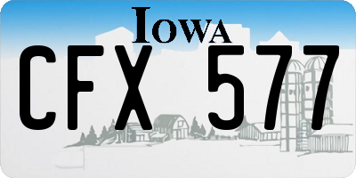 IA license plate CFX577