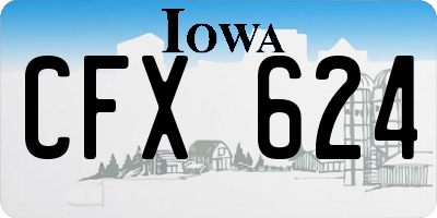 IA license plate CFX624