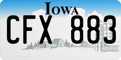 IA license plate CFX883