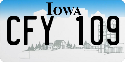 IA license plate CFY109