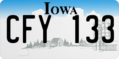 IA license plate CFY133