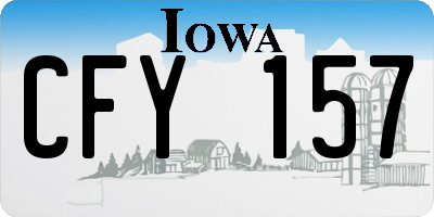 IA license plate CFY157