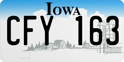 IA license plate CFY163