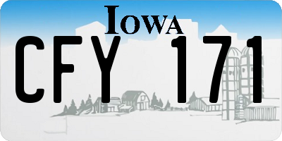 IA license plate CFY171