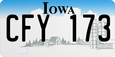 IA license plate CFY173