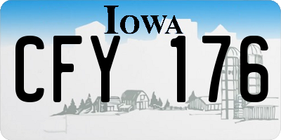 IA license plate CFY176
