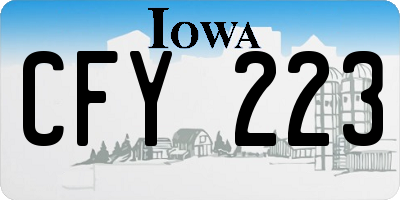 IA license plate CFY223
