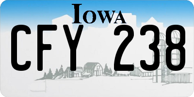 IA license plate CFY238