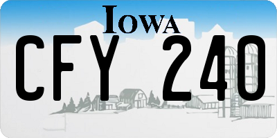 IA license plate CFY240