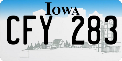 IA license plate CFY283
