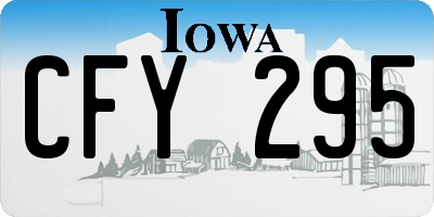 IA license plate CFY295