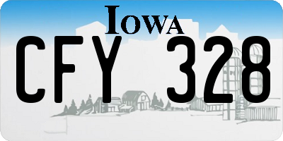 IA license plate CFY328