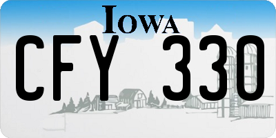 IA license plate CFY330