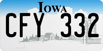 IA license plate CFY332