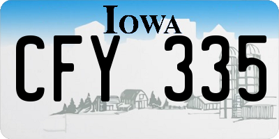 IA license plate CFY335