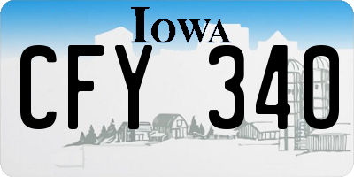 IA license plate CFY340