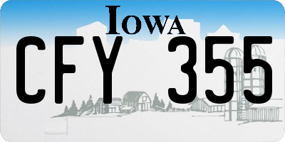 IA license plate CFY355