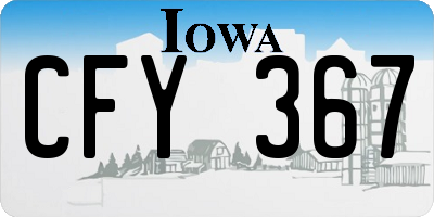 IA license plate CFY367