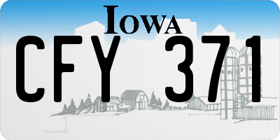 IA license plate CFY371