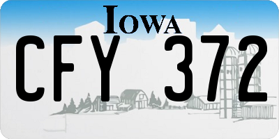 IA license plate CFY372