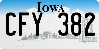 IA license plate CFY382