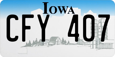 IA license plate CFY407