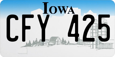 IA license plate CFY425