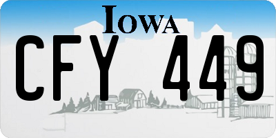 IA license plate CFY449