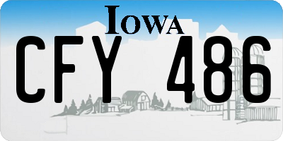 IA license plate CFY486