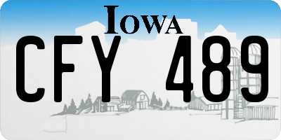 IA license plate CFY489