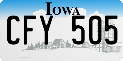 IA license plate CFY505