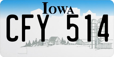 IA license plate CFY514