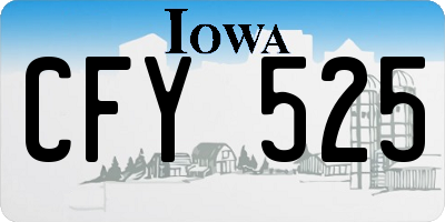 IA license plate CFY525