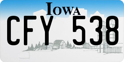 IA license plate CFY538