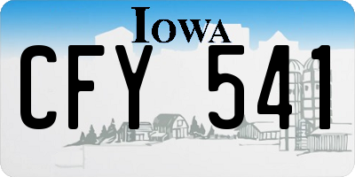 IA license plate CFY541