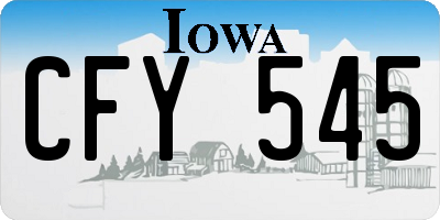 IA license plate CFY545