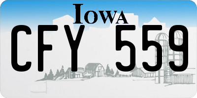 IA license plate CFY559