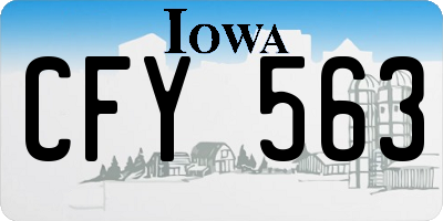 IA license plate CFY563