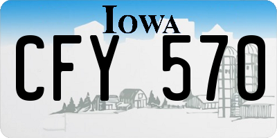 IA license plate CFY570