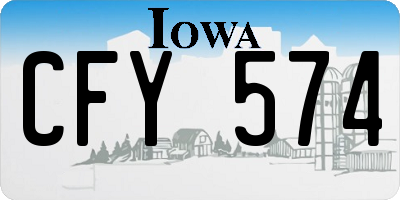 IA license plate CFY574