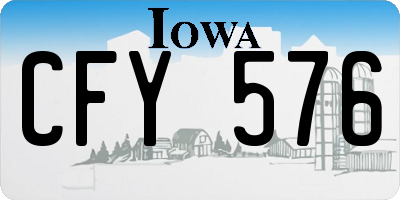 IA license plate CFY576