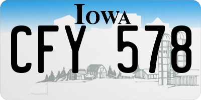 IA license plate CFY578