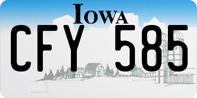 IA license plate CFY585